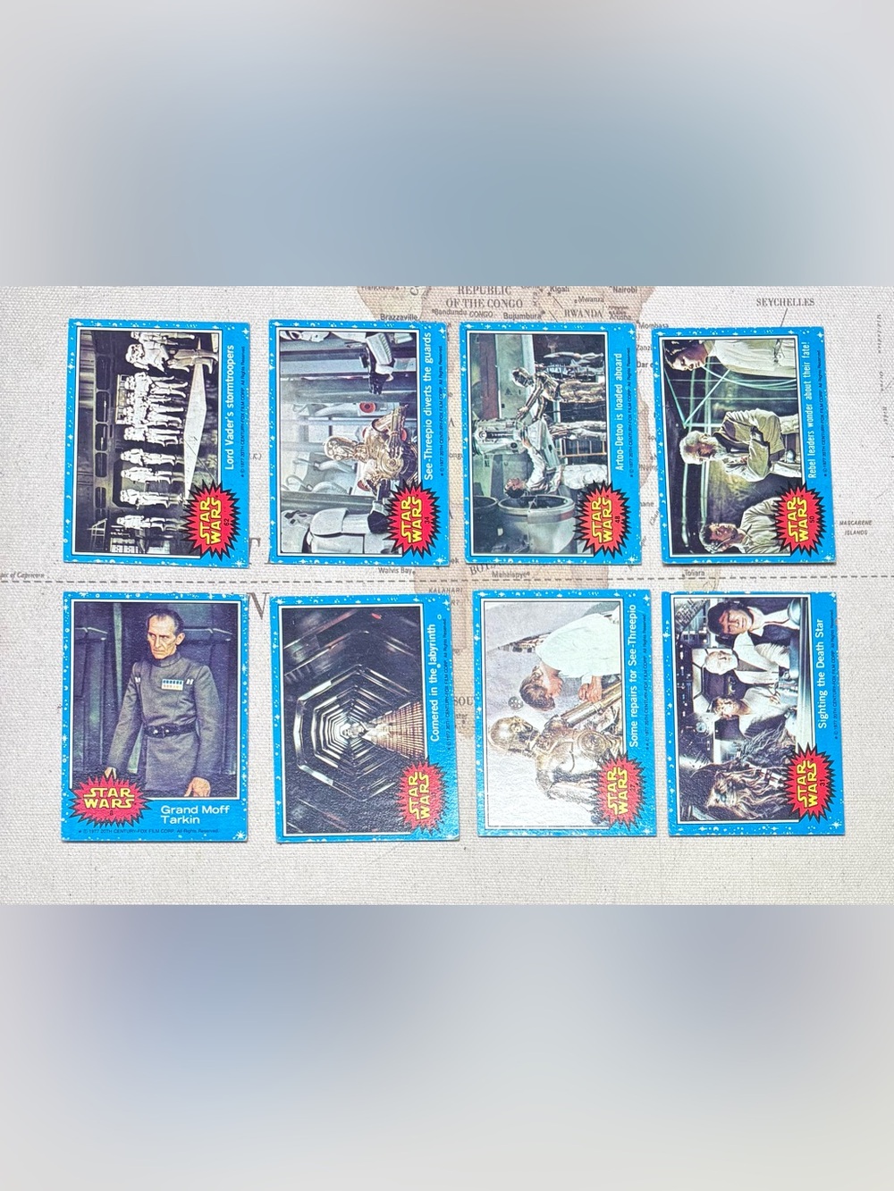 Star Wars Vintage 1977 20th Century Fox Film Corp 16 Card Lot-Luke on Tatooine